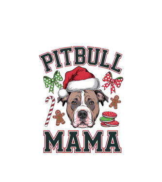 Pitbull Mama model alb pe tricou