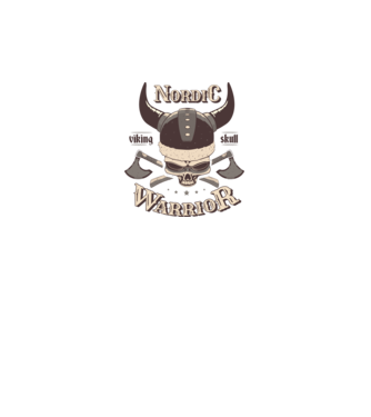 Nordic Warrior model negru pe tricou