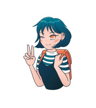 Anime fată model alb pe tricou