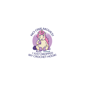 Nu mișcă nimeni, mi-a căzut acul de tricotat - Unicorn model galben pe tricou
