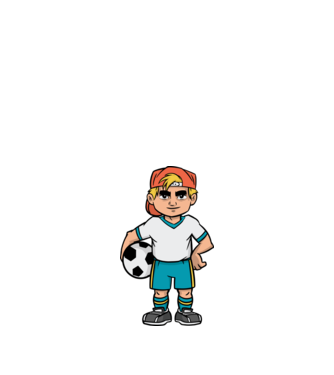 Băiat Fotbalist model albastru închis pe tricou