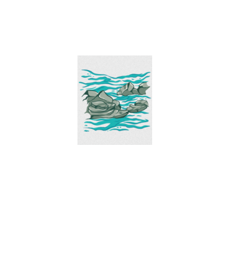 Oceanul cu Stânci model albastru regal pe tricou