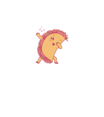 Kawaii Taco DAB model albastru închis pe tricou