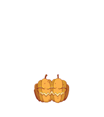 Dovleci siamezi de Halloween model negru pe tricou