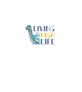Living the High Life Dinosaur model negru pe tricou