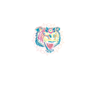 Tigru Mandala model negru pe tricou
