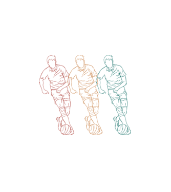 Fotbalist Retro model alb pe tricou