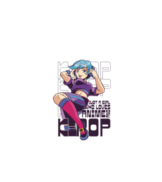 Doar o fată căreia îi place Anime și K-Pop model alb pe tricou