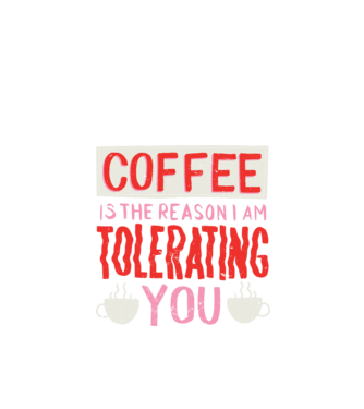 Cafeaua este motivul pentru care încă te mai suport model negru pe tricou