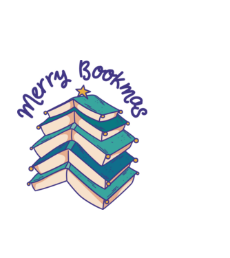 Merry Bookmas Crăciun cu cărți model alb pe tricou