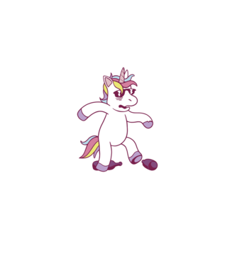Mahmureală unicorn model albastru deschis pe tricou