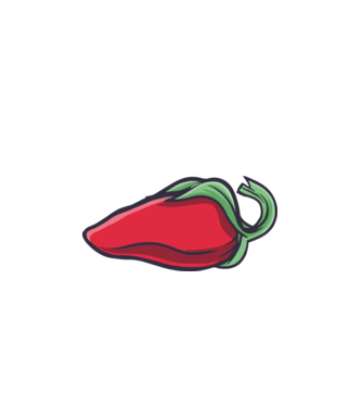 Got Spice ardei model alb pe tricou
