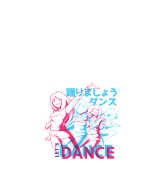 Anime Dance model alb pe tricou