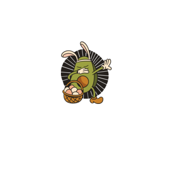 Avocado de Paște DAB model alb pe tricou
