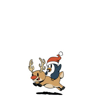 pinguin reindeer cristmas model alb pe tricou