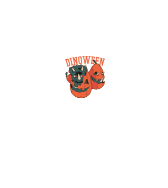 Dinoween model negru pe tricou