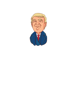 Donald Trump model negru pe tricou