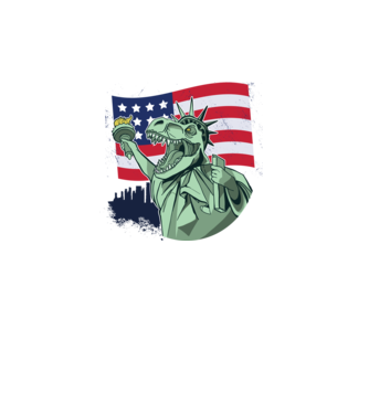 Liberty-Rex SUA Dinozaur model roz pe tricou