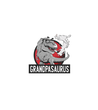 Grandpasaurus T-rex model negru pe tricou