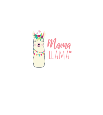 Mama Llama model albastru jeanși pe tricou