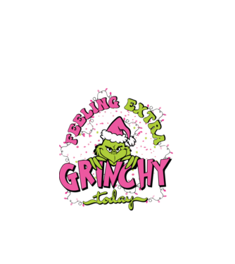 Feeling extra Grinchy today model albastru închis pe tricou