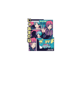 Anime Vaporwave See you Later model alb pe tricou