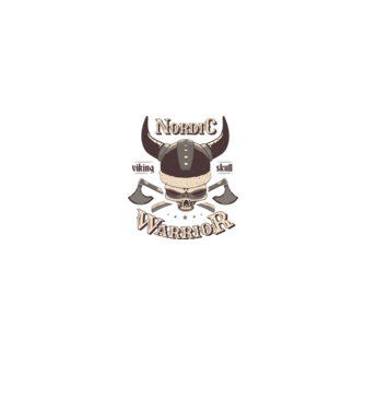 Nordic Warrior model negru pe tricou