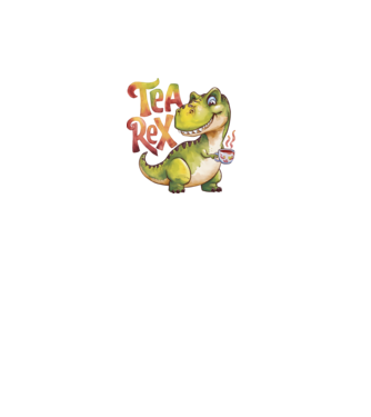 Tea Rex model alb pe tricou