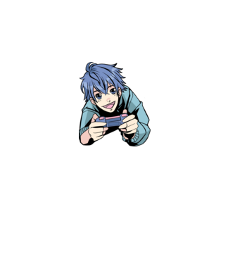 Anime băiat Gamer model alb pe tricou