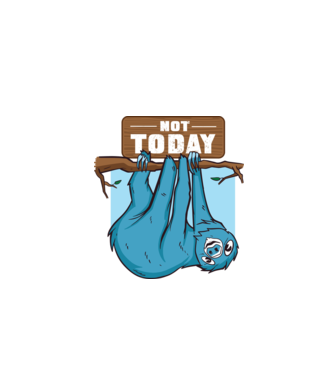 Not today Leneș model alb pe tricou
