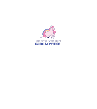 A fi ciudat este minunat Unicorn model alb pe tricou