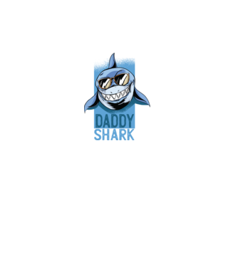 Daddy Shark tricou pentru tata model turcoaz pe tricou