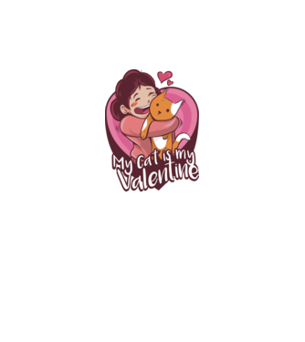 'Pisica mea este dragostea mea Tricou drăguț pentru Valentine''s Day' model alb pe tricou