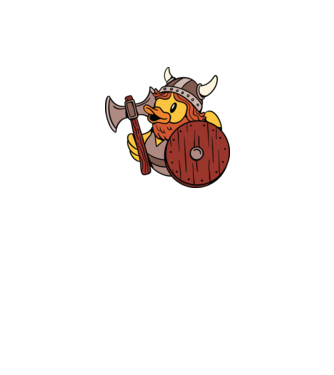 Rățușcă de cauciuc Viking model gri pe tricou