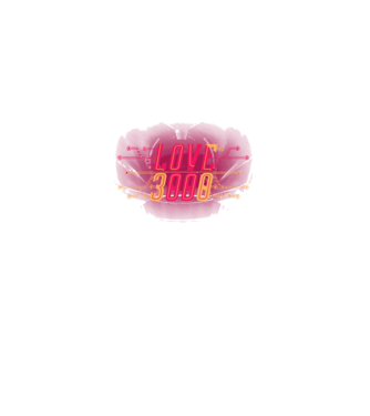 Love 3000 model negru pe tricou
