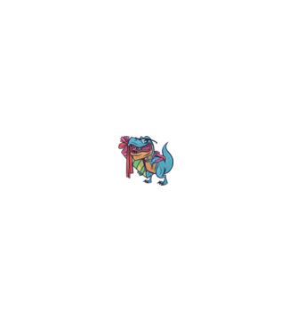 Elev T-rex model gri pe tricou
