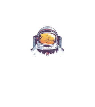 Astronaut Smoker model negru pe tricou