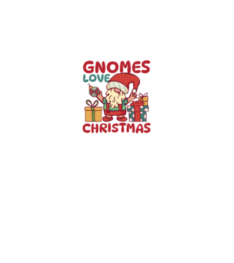 Gnomes LOVE Christmas model alb pe tricou