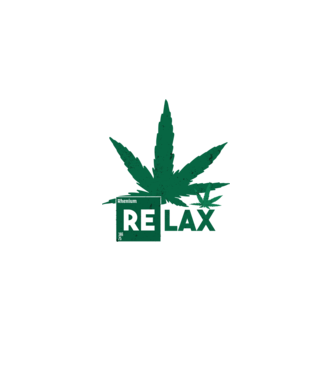 Relax Cannabis model negru pe tricou