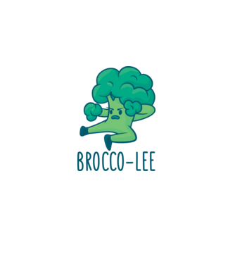 Brocco-Lee - Broccoli Karate model alb pe tricou