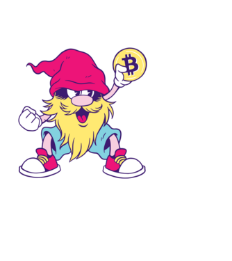 Pitic Bitcoin model alb pe tricou