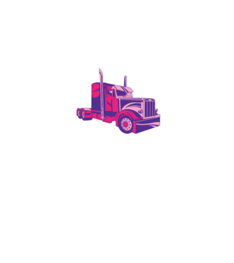 Camion roz model negru pe tricou