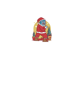 Gorila Santa model alb pe tricou