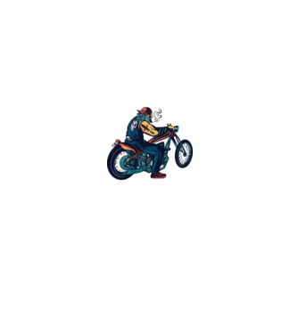 Motociclist Chopper model alb/roșu pe tricou