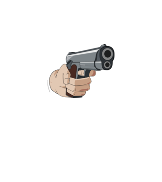 Pistol model gri pe tricou
