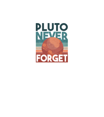 Pluto never forget model negru pe tricou