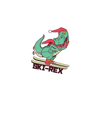Ski Rex model albastru deschis pe tricou