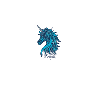 Unicorn magic model alb pe tricou