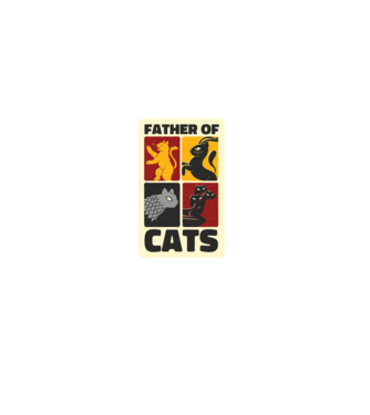 Father of Cats Game of Thrones parodie model negru pe tricou