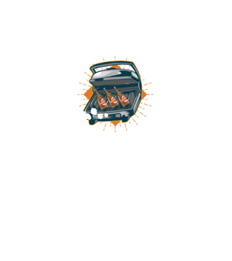 Bere BBQ model negru pe tricou